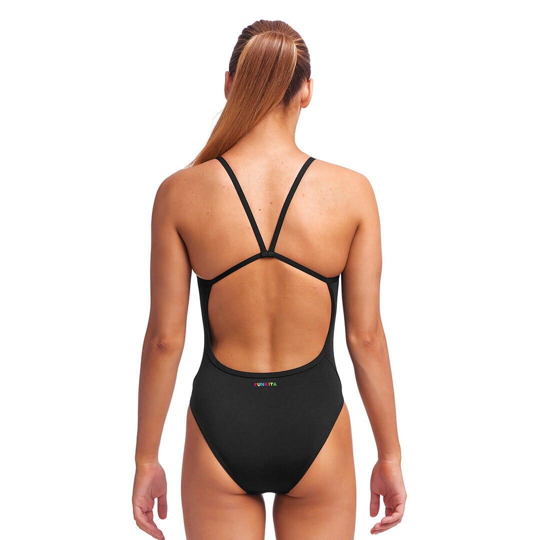 Dziewczęcy strój do pływania Funkita STILL BLACK - single strap 12 (DE 152-164) 4/7