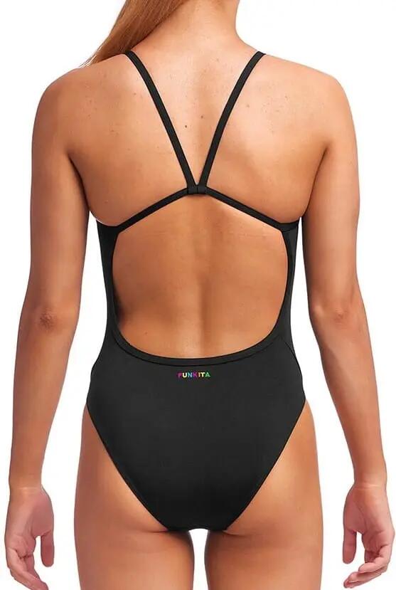 Dziewczęcy strój do pływania Funkita STILL BLACK - single strap 14 (DE 164-176) 2/8