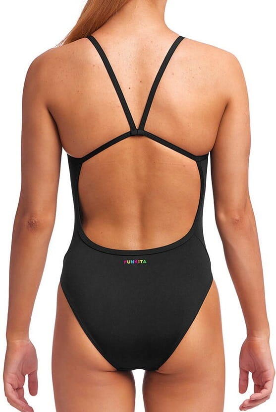 Dziewczęcy strój do pływania Funkita STILL BLACK - single strap 12 (DE 152-164)