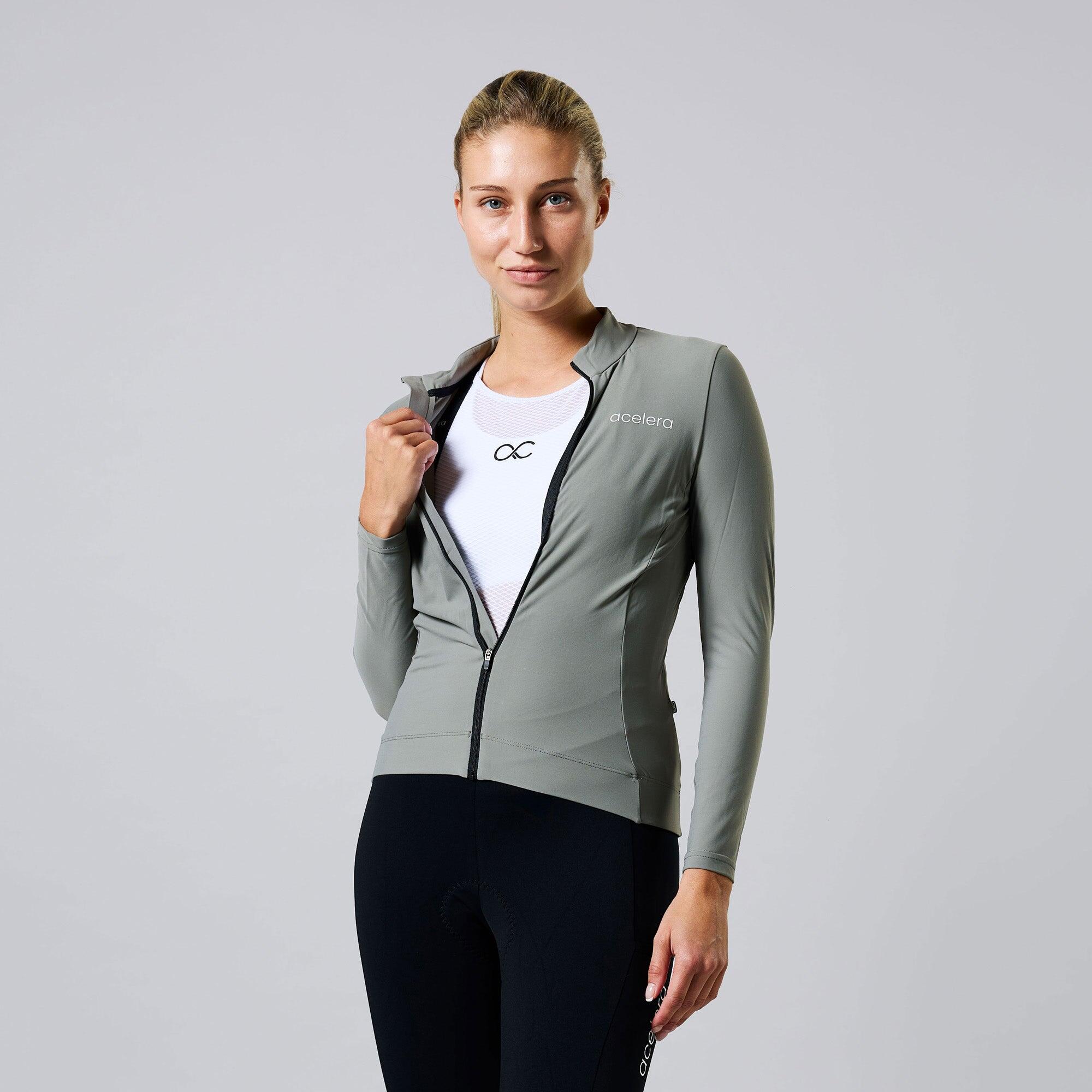 Warmes Damen Langarm-Radsport-Shirt Radsportbekleidung Radtrikot 3/7