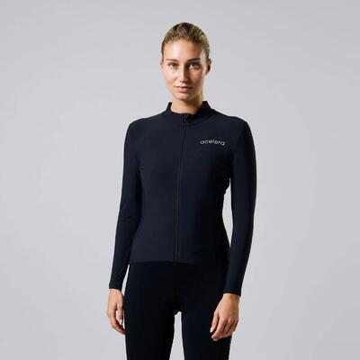 Warm fietsshirt dames lange mouwen wielershirt wielerkleding wielrenshirt