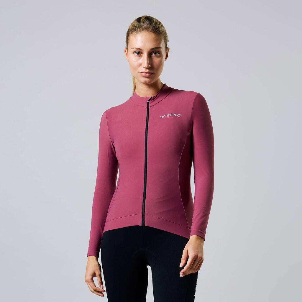 Professional Women's Cycling Jersey Mid-Season Lined Long-Sleeved Shirt Road Top