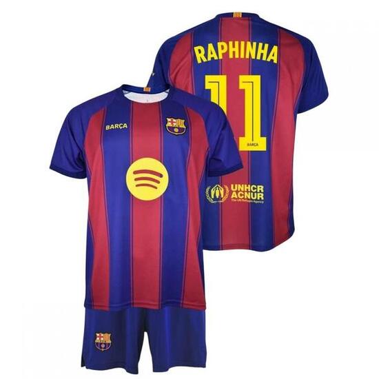 FC Barcelona Raphinha komplet koszulka spodenki junior box 2025/26