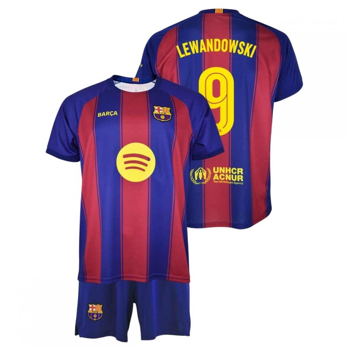 FC Barcelona Lewandowski komplet koszulka spodenki junior box 2025/26 1/5