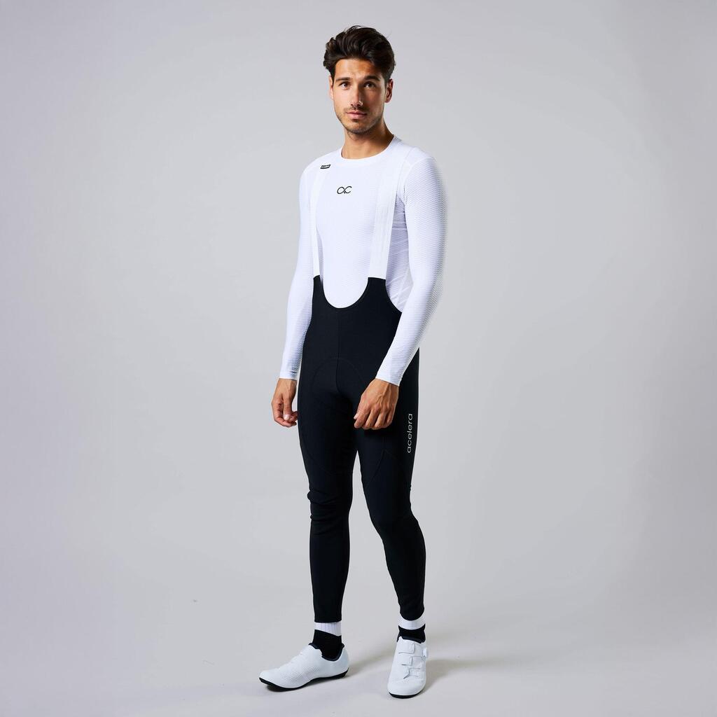 Professional Men's Long Cycling Bibtight Padded Braces Trousers Tight Winter