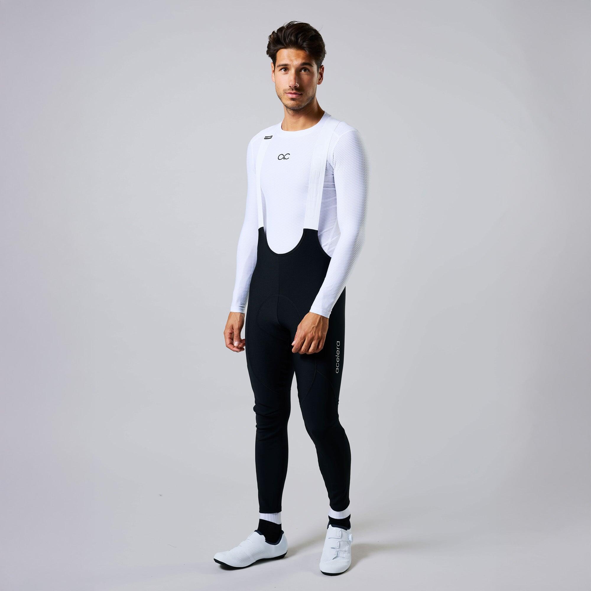 ACELERA Professional Pánské dlouhé lacláče s laclem Zimní Cyklistické