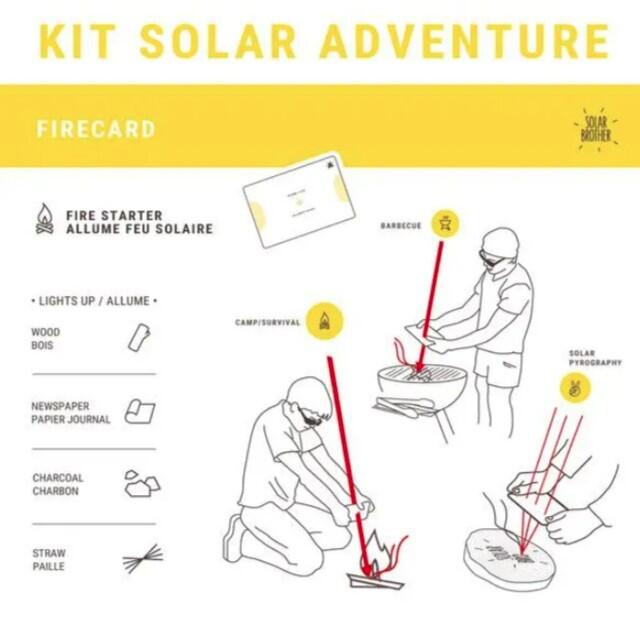 Solar Brother AdventureKit - Specchio infrangibile con Firecard 7/8