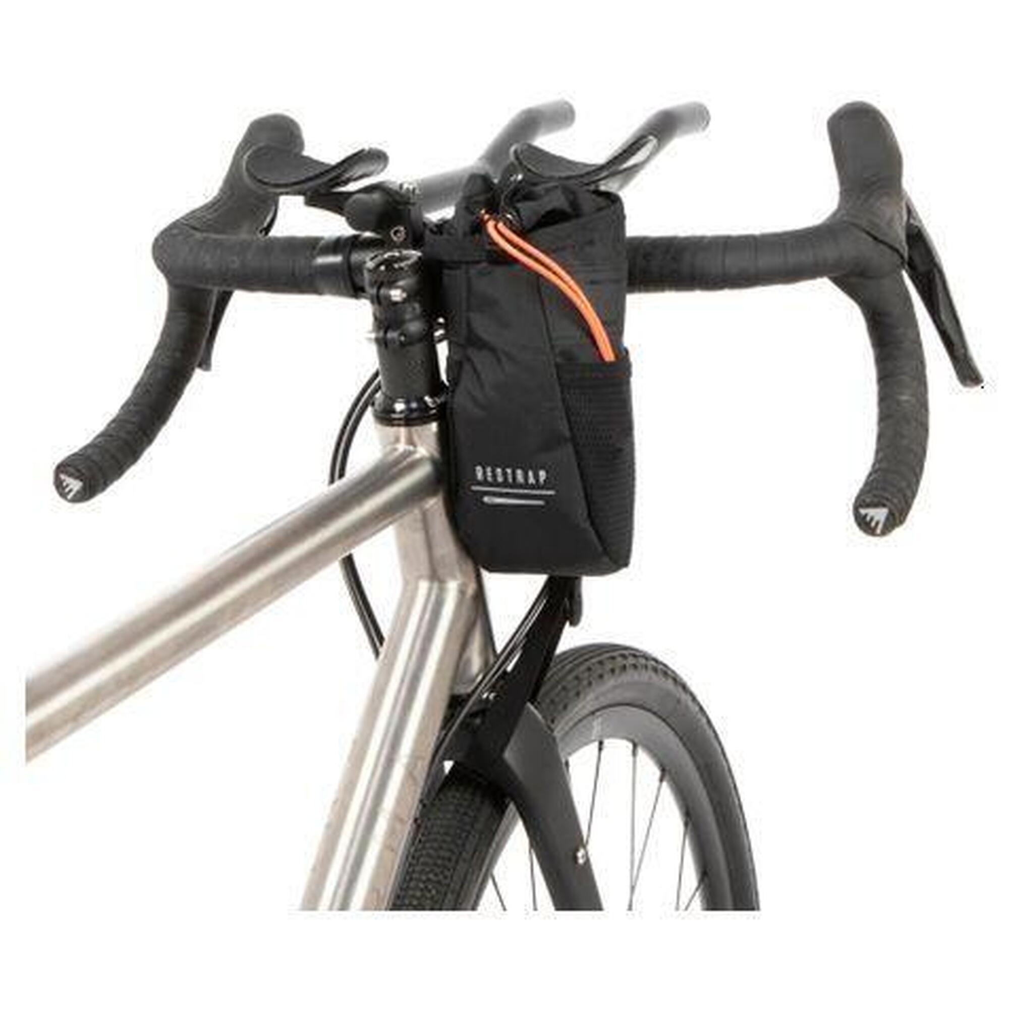 Restrap - Sacoche De Guidon Restrap Race Stem Bag 1.1 L Noir - Sacoche Vélo - Noir|orange - 1 L - Decathlon