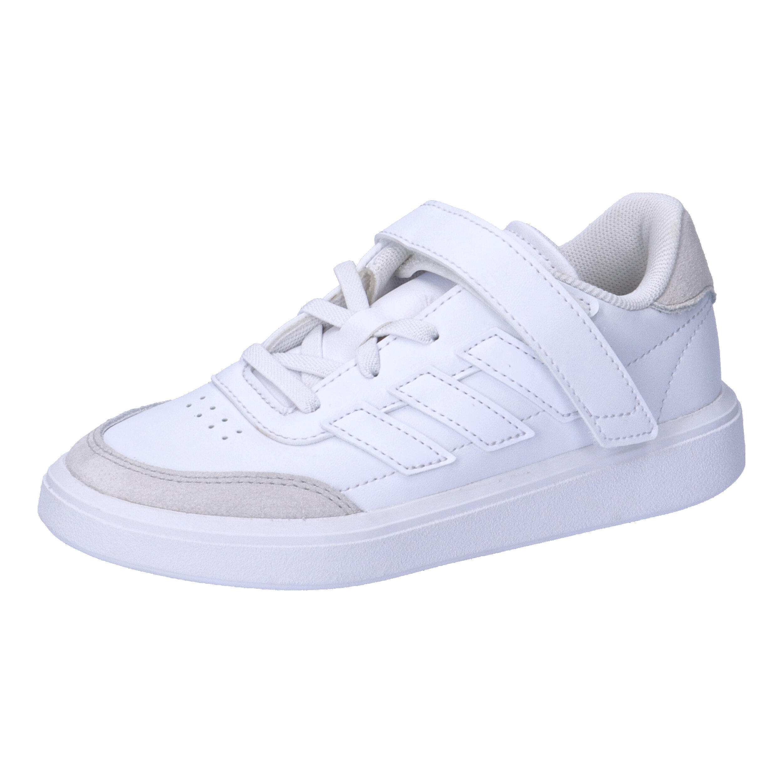 Adidas Courtblock ID6507 – Tênis Infantil 'Triple White' 1/7