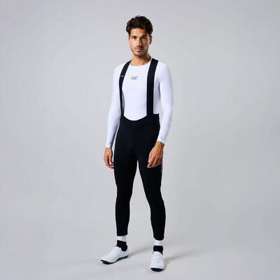 Essential fietsbroek heren lang zeem bretels mountainbike wielrenbroek