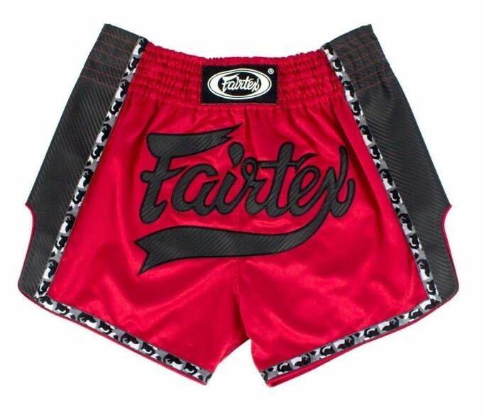Fairtex Trenky na Thajský box BS1703 - červená/šedá Velikosti: XL 1/4