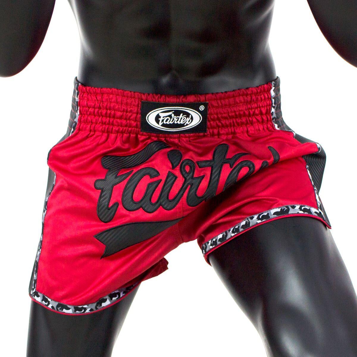 Fairtex Trenky na Thajský box BS1703 - červená/šedá Velikosti: XL 3/4