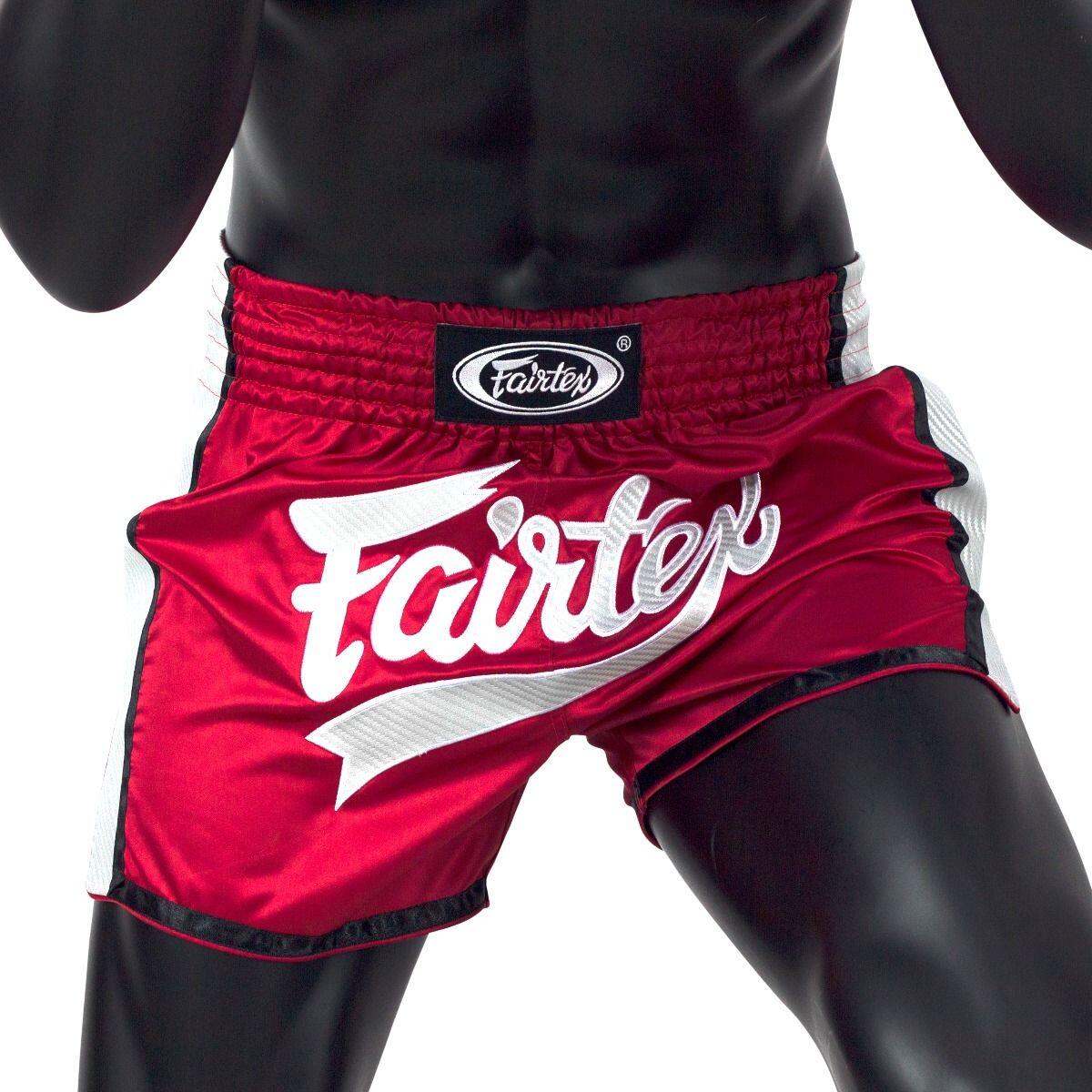 Fairtex trenky na Thajský box BS1704 - červená/bílá Velikosti: XXXL 3/4