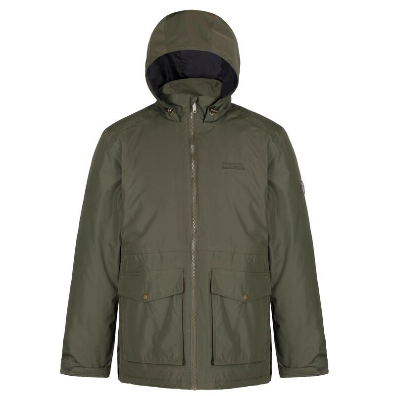 Mens Hebson Hooded Jacket (Dark Khaki)