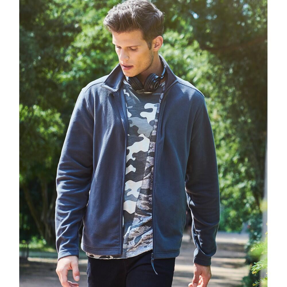 Professional Mens Classic Micro Fleece Jacket (Seal Grey) 2/4