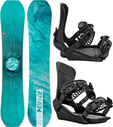 Zestaw Deska snowboardowa Raven PRO Marble Carbon + Wiązania Raven King