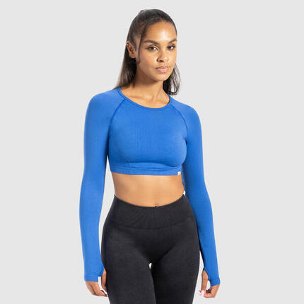 Damen Crop Longsleeve Linnea Bordeaux