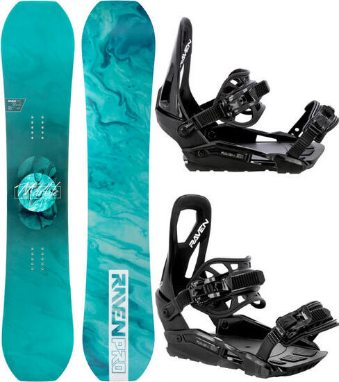 Zestaw Deska snowboardowa Raven PRO Marble Carbon + Wiązania Raven S230