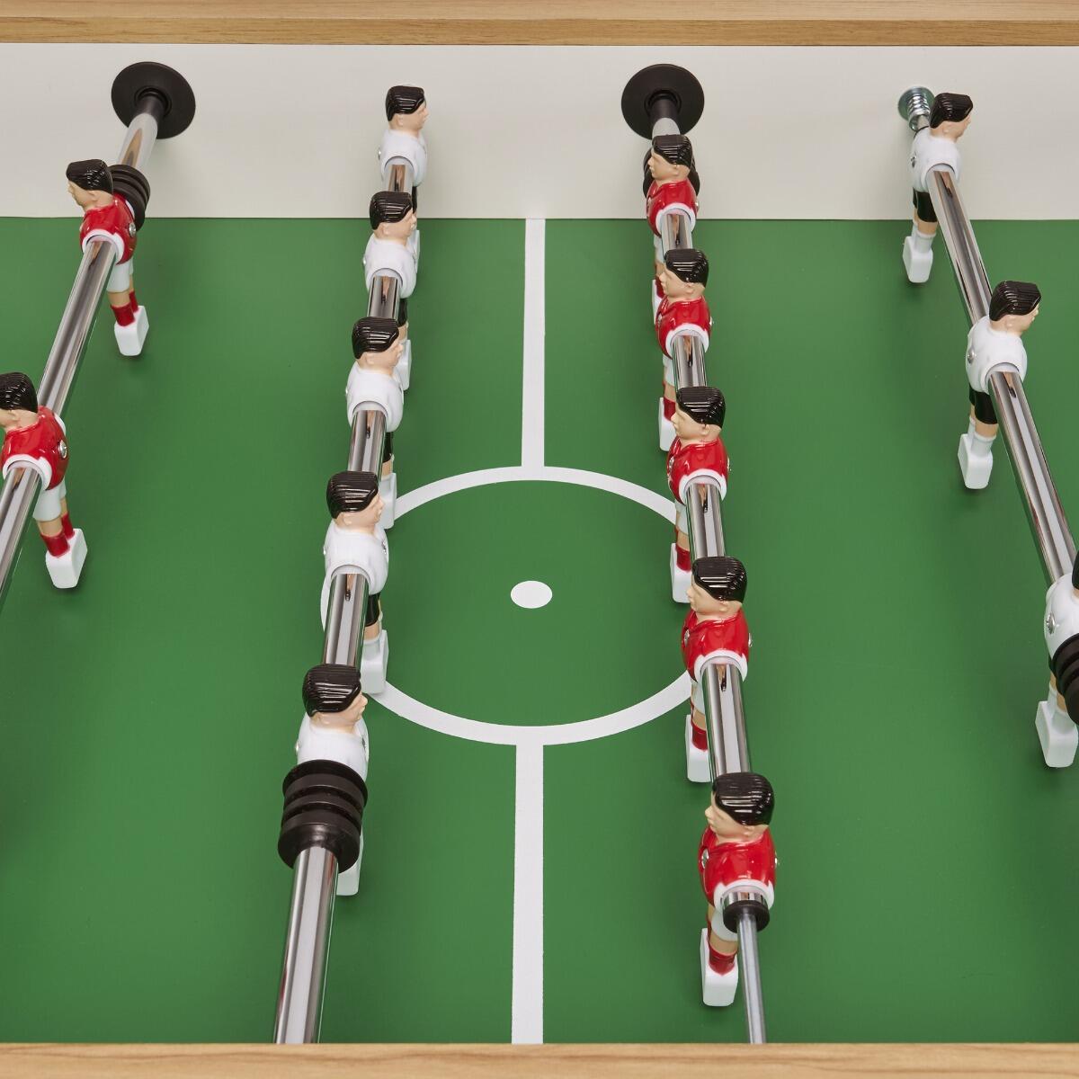 Tischfußball in Weiß-Holz mit 3 Korkbällen für Erwachsene 5/5