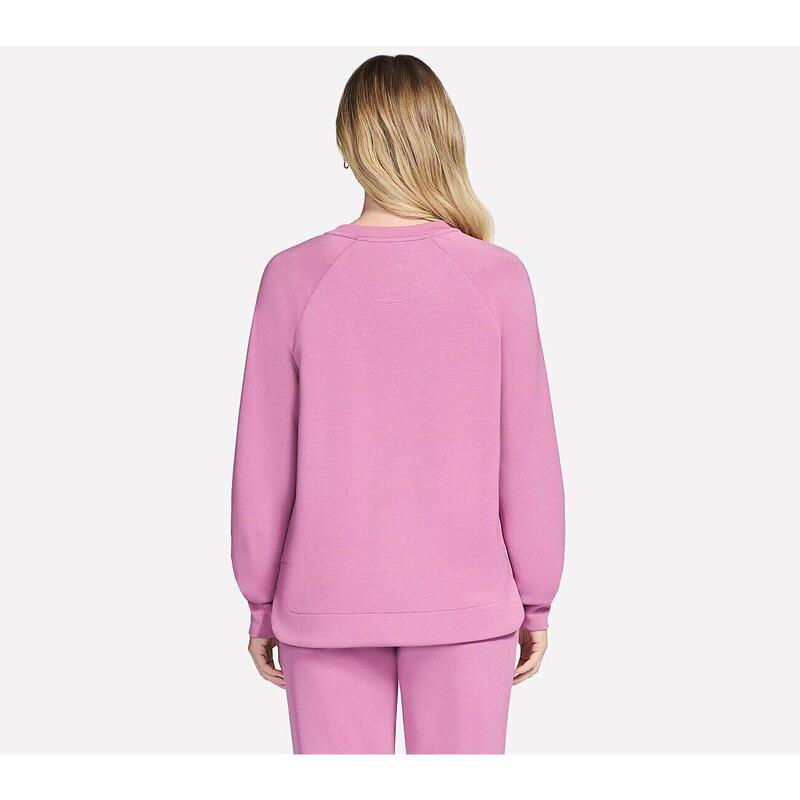 Bluza femei Skechers SKECHLUXE Elevate Crewneck, Roz
