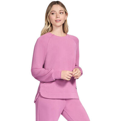 Blouse skechers skechluxe elevate crewneck, roze, dames