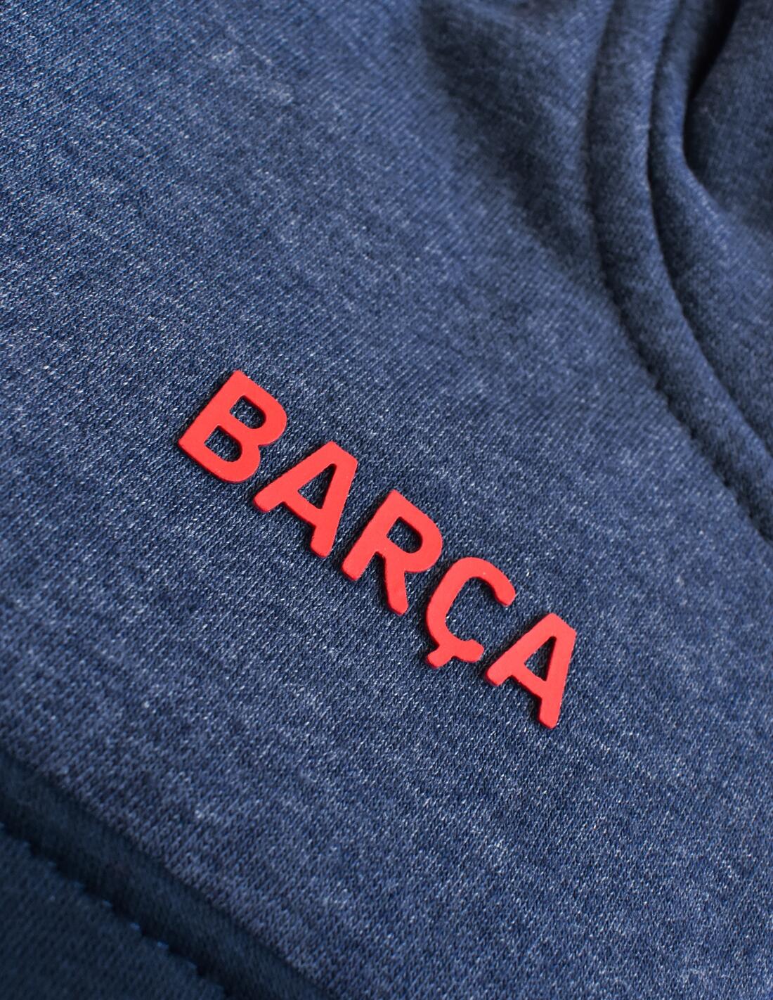 Sudadera Barça Azul Marino con Capucha y Cremallera - Junior 3/4
