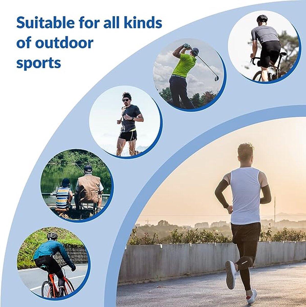 Aquecedores de braço de inverno unissex para esportes ao ar livre 5/5