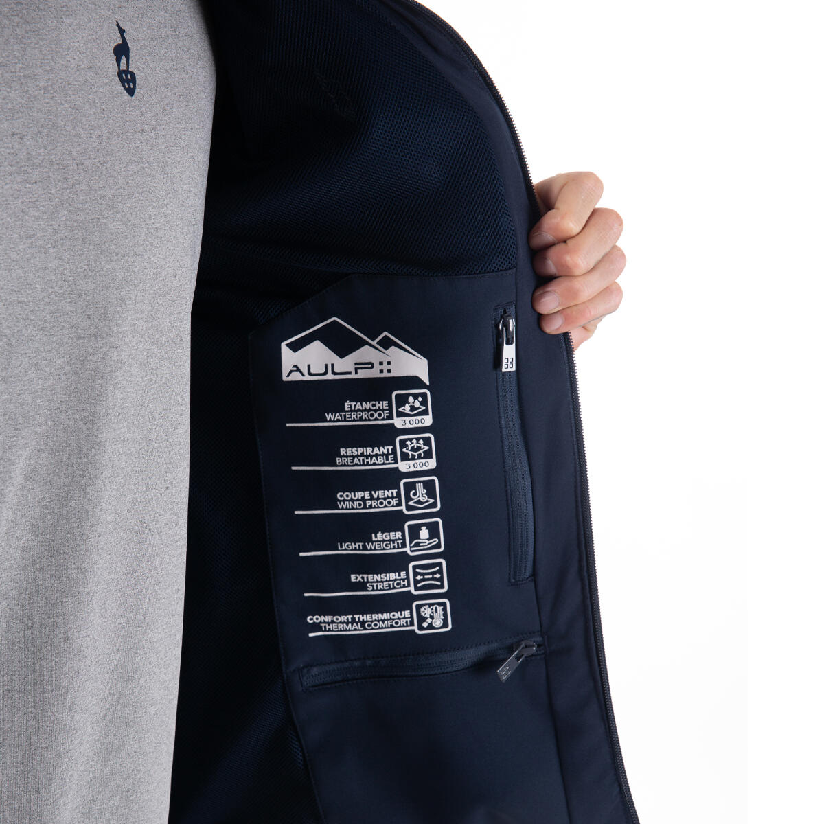 Kurtka turystyczna męska TIAGO SOFTSHELL wodoodporna 5/7