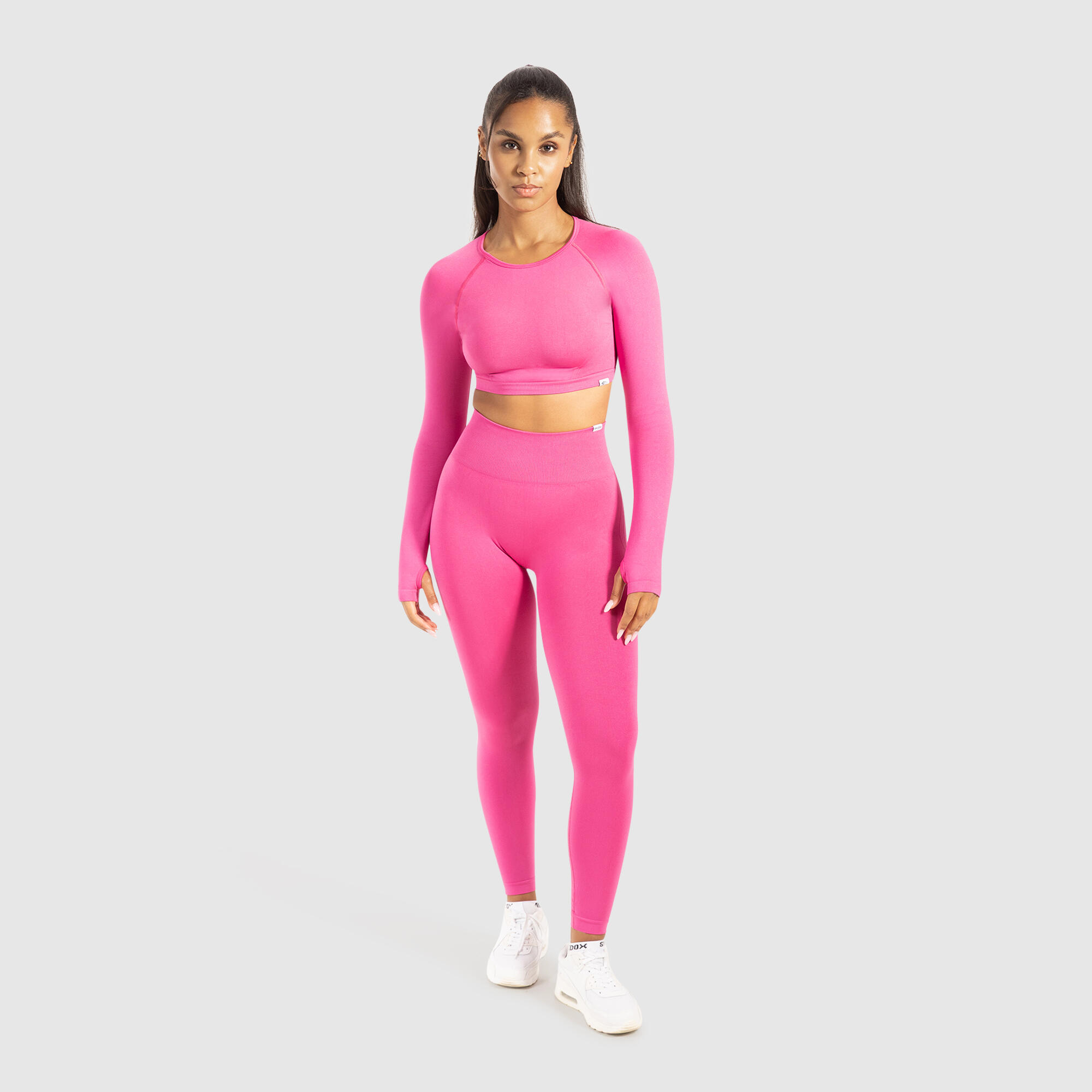 Damen Crop Longsleeve Linnea Pink 3/5