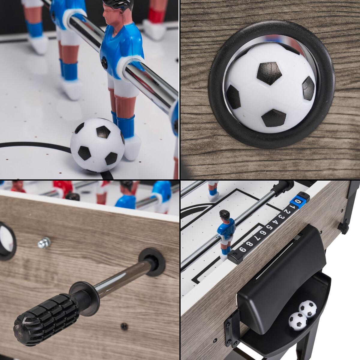 4-in-1 Multispieltisch mit Tischfußball, Airhockey, Tischtennis und Basketball 4/5