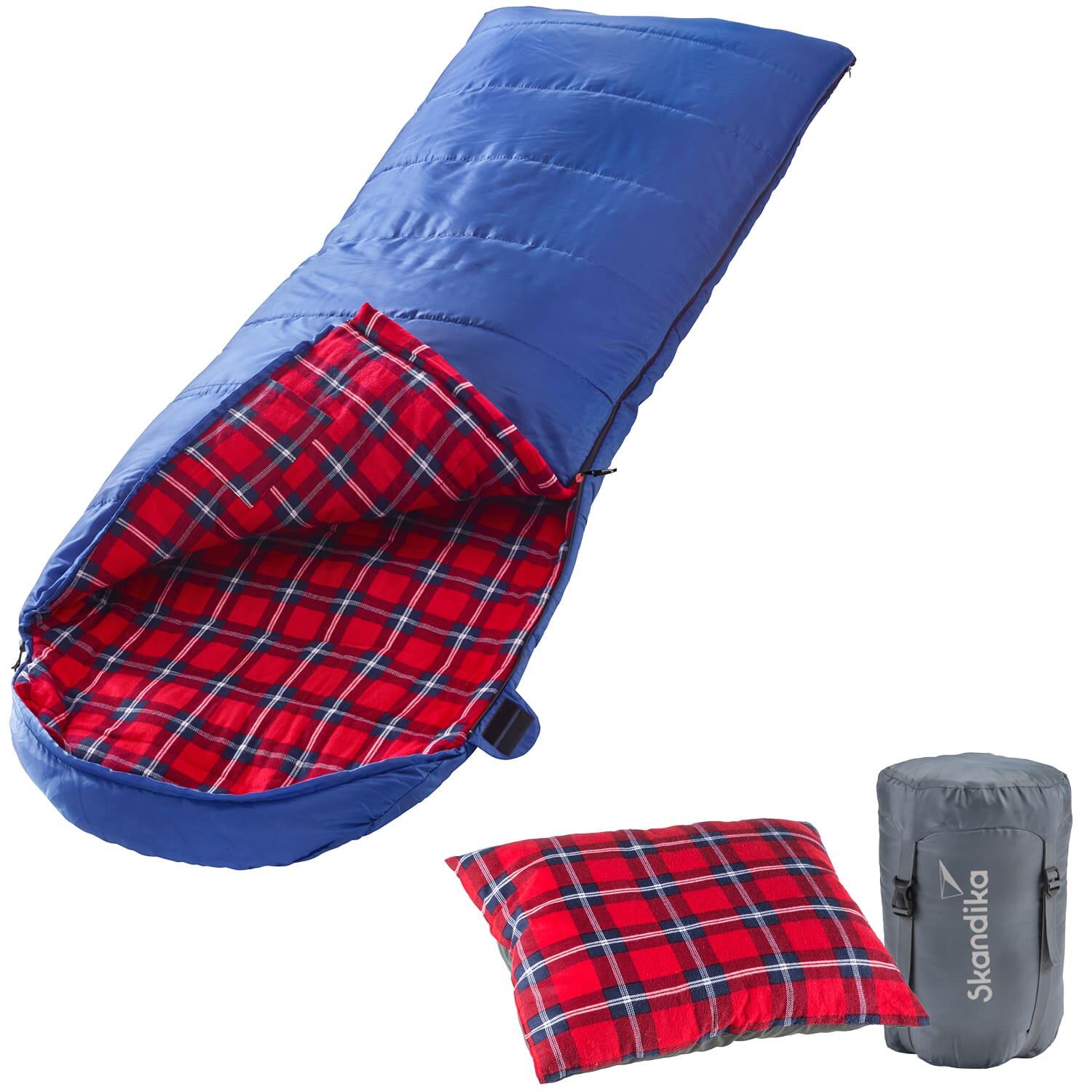 Skandika - Seconde Vie - Sac De Couchage Dundee Avec Oreiller Sleepyhead – Zip À Gauche - Sac De Couchage - Bleu - Taille Unique - Decathlon