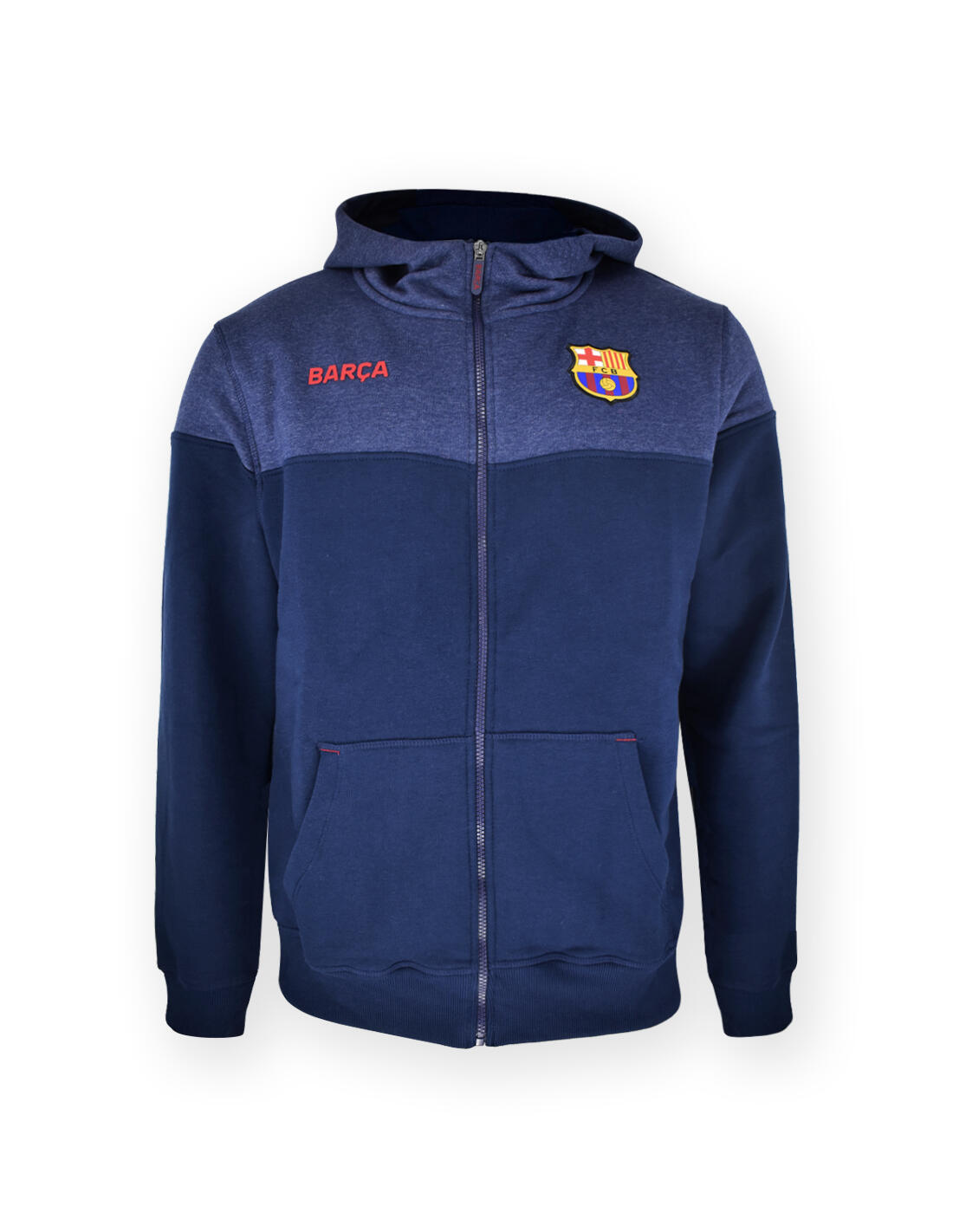 Sudadera Barça Azul Marino con Capucha y Cremallera - Junior 1/4