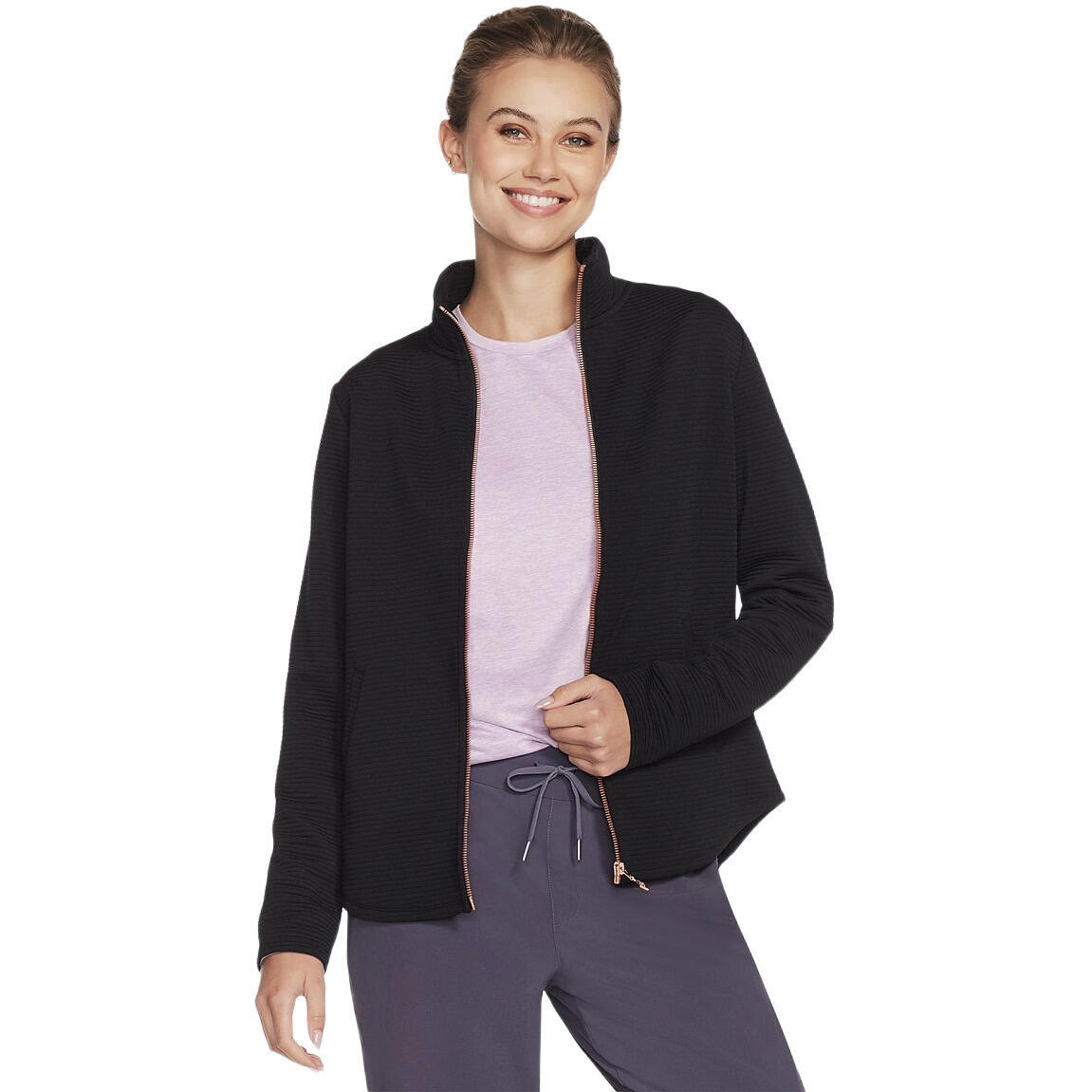 Skechers - Veste Skechers The Go Walk Shine Jacket, Noir, Femmes - Gilet Manches Longues - Noir - Decathlon