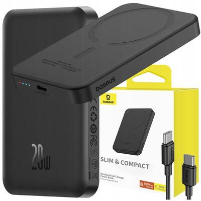 Baseus magsafe powerbank 5000mah 20w met magneet + kabel