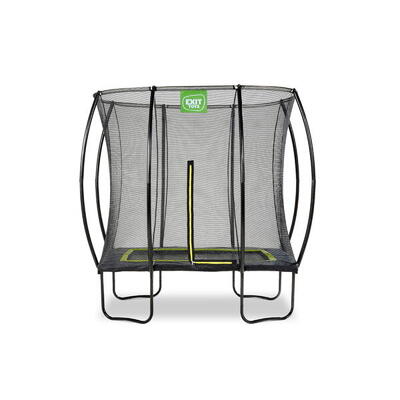 Trampoline kinderen silhouette rechthoekig 153x214cm met veiligheidsnet zwart