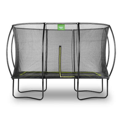 Trampoline kinderen silhouette rechthoekig 244x366cm met veiligheidsnet zwart