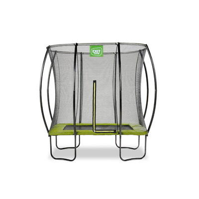 Trampoline outdoor kinderen silhouette rechthoekig op poten 153x214 cm groen