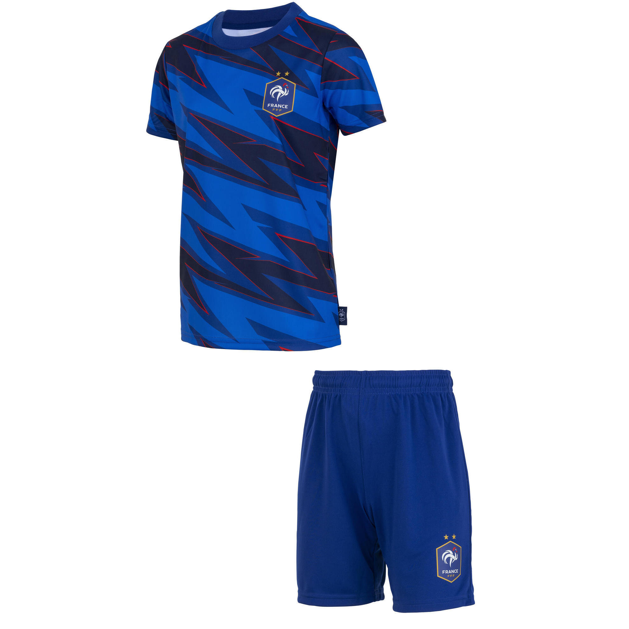 Fff - Maillot Short Fff - Collection Officielle Equipe De France De Football - Maillot Manches Courtes - Bleu - Decathlon
