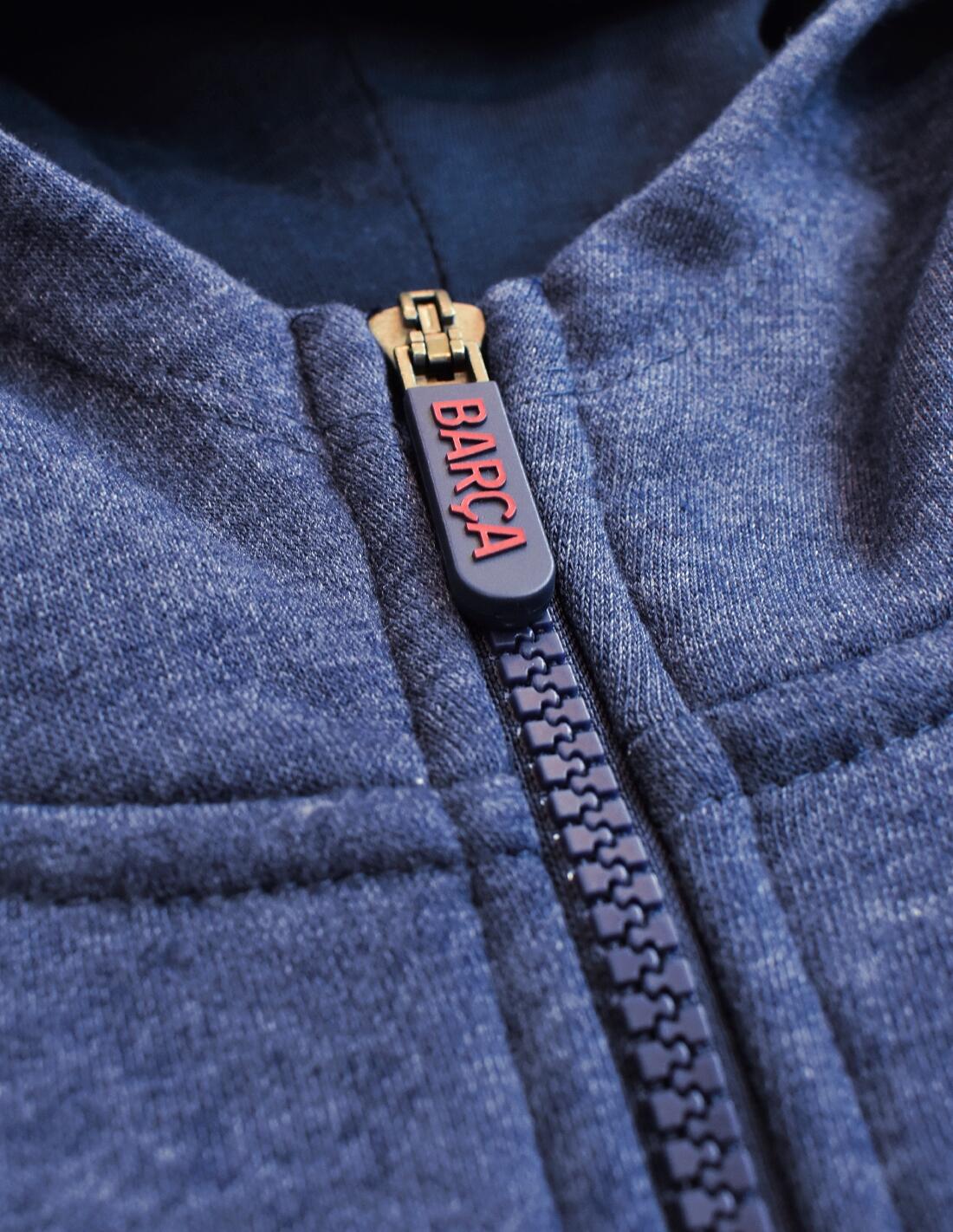 Sudadera Barça Azul Marino con Capucha y Cremallera - Junior 4/4