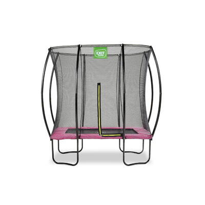 Trampoline silhouette rechthoekig 153x214cm met veiligheidsnet roze