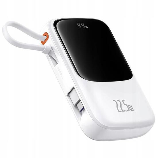 Powerbank Baseus Qpow 22.5W 10000mAh met ingebouwde USB-C kabel