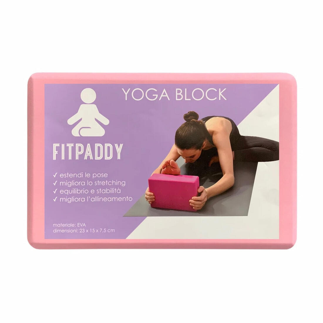FITPADDY Yoga Block rutschfest Pink 2/4