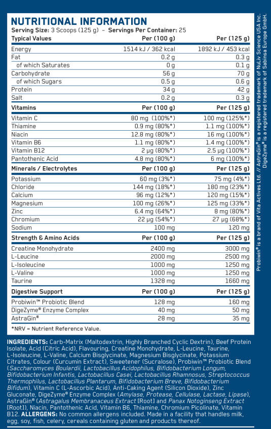 Gainers - Beef Mass Gainer (3,13kg) - Tropisch 3/3