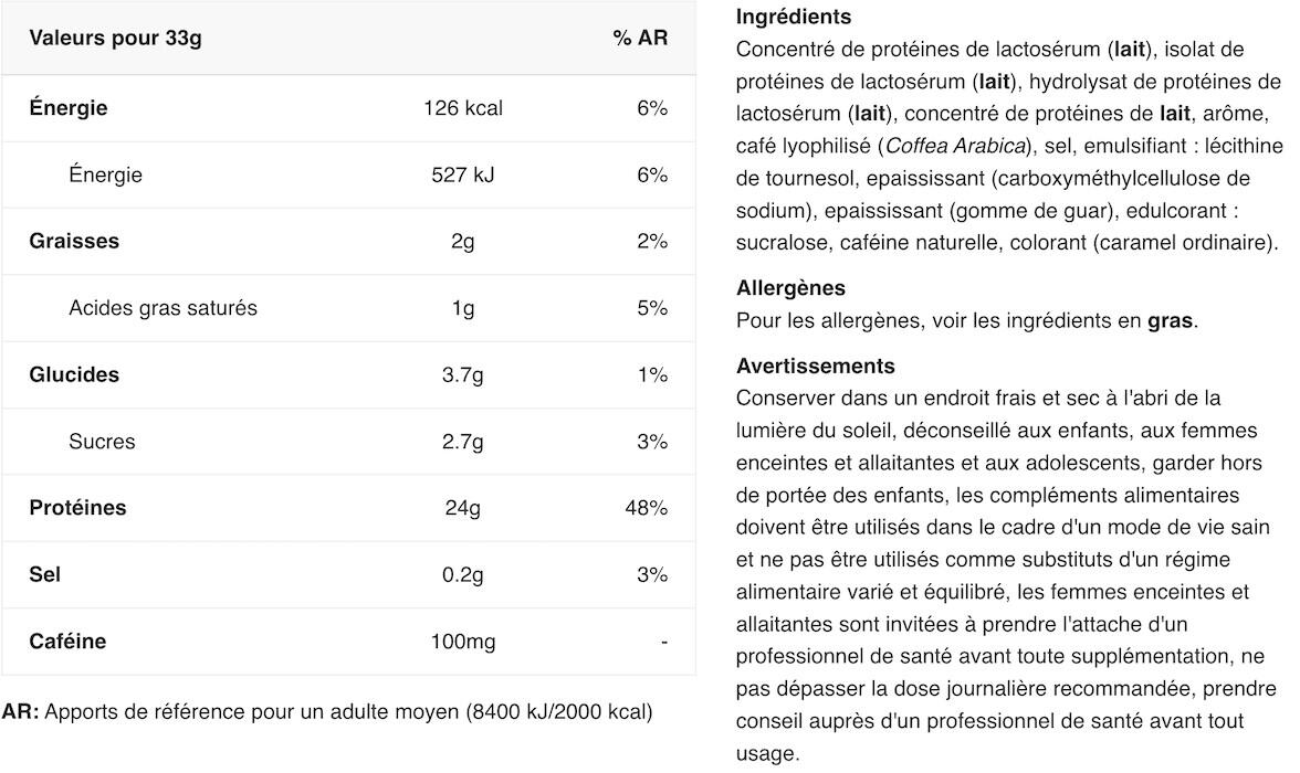 Whey concentrée - Critical Whey - Cappuccino Frappé 2/3