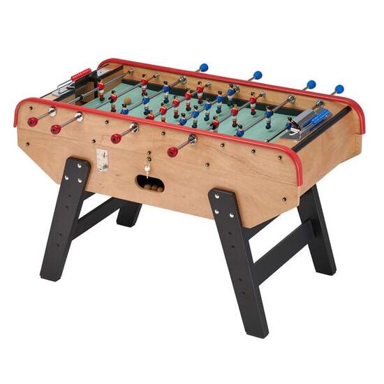 Babyfoot adulte luxe en bois style bistrot avec monnayeur - 30 jetons fournis