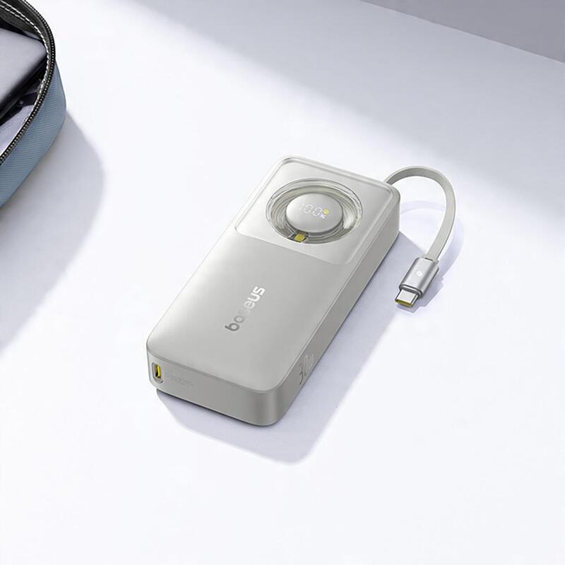 Powerbank  Baseus 10000mAh 30W USB-C + cablu USB-C încorporat 70cm