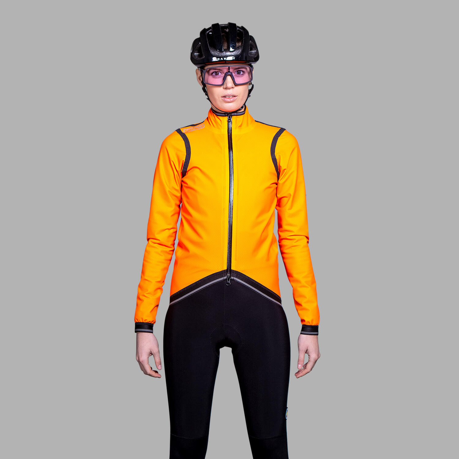 Veste Cyclisme Pluie Vent Femme - Kaaiman Jacket Fluo Orange 4/5
