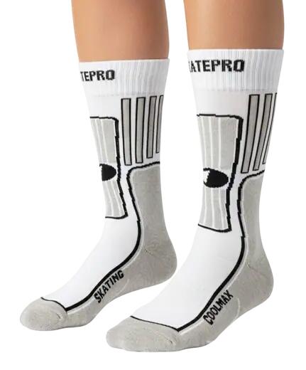 SkatePro Coolmax Inline Calze Pacco da 2 - Nero - 40-42