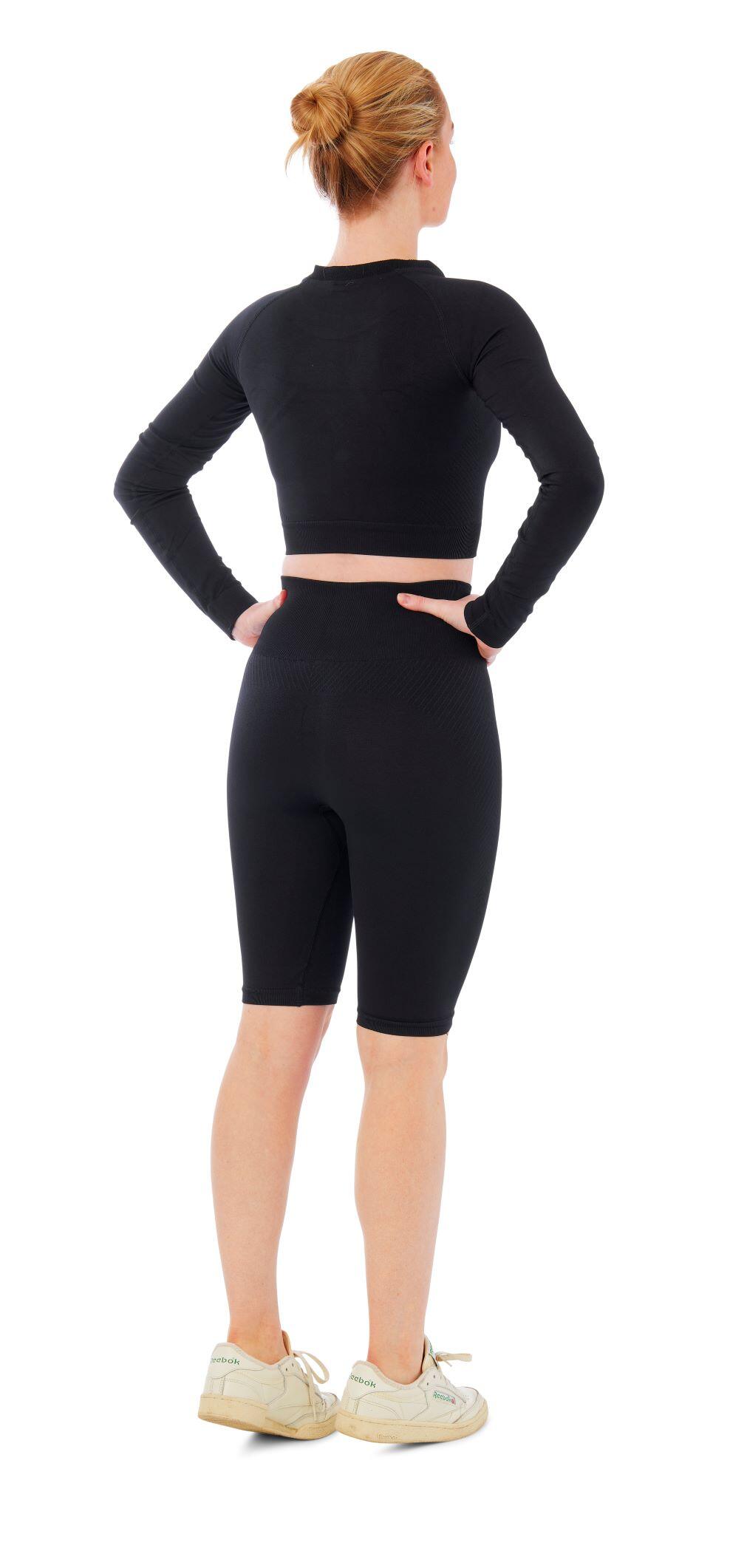Xtreme Conjunto Deportivo - Short Deportivo + Crop Top Deportivo - Negro 2/4