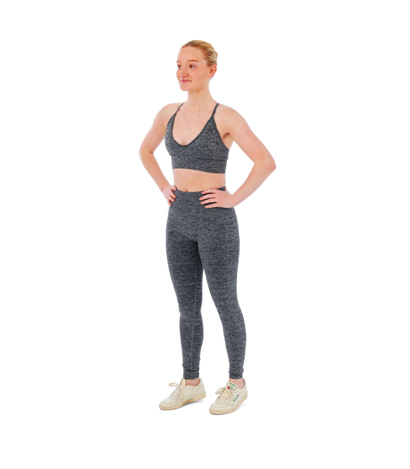 Ensemble de sport femme - Leggings de sport + Soutien-gorge de Sport -Anthracite 3/5